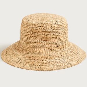 J. Crew Natural Straw Bucket Hat
